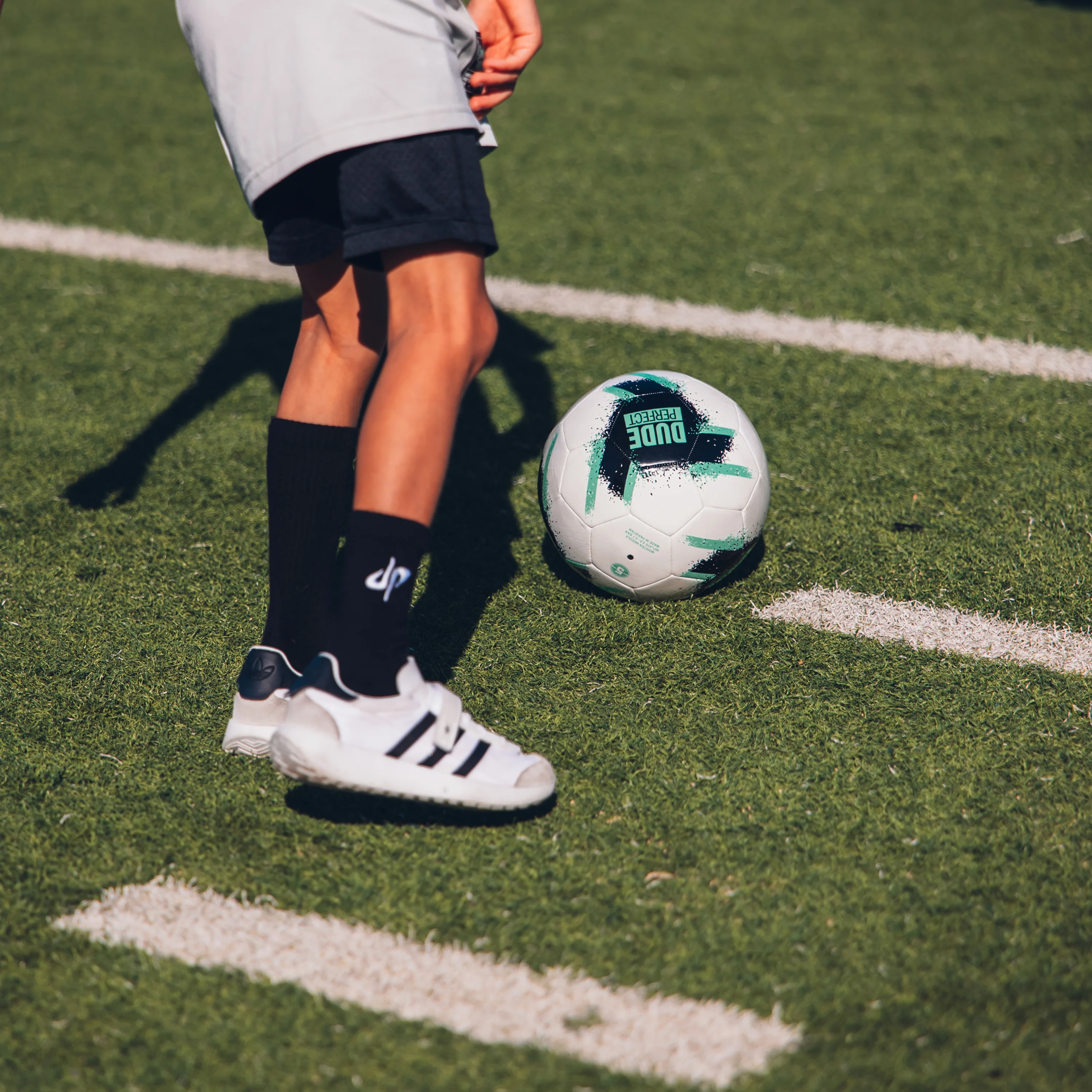 Dude Perfect Official Soccer Ball (White/Black/Mint) - Image 3