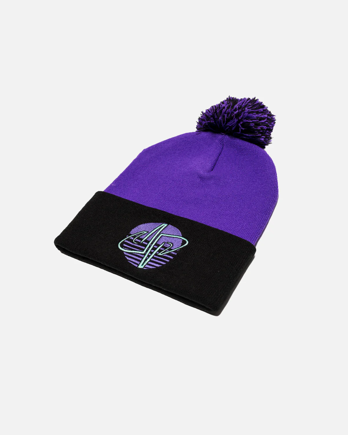 Stylin Logo Pom Beanie (Purple) - Image 3