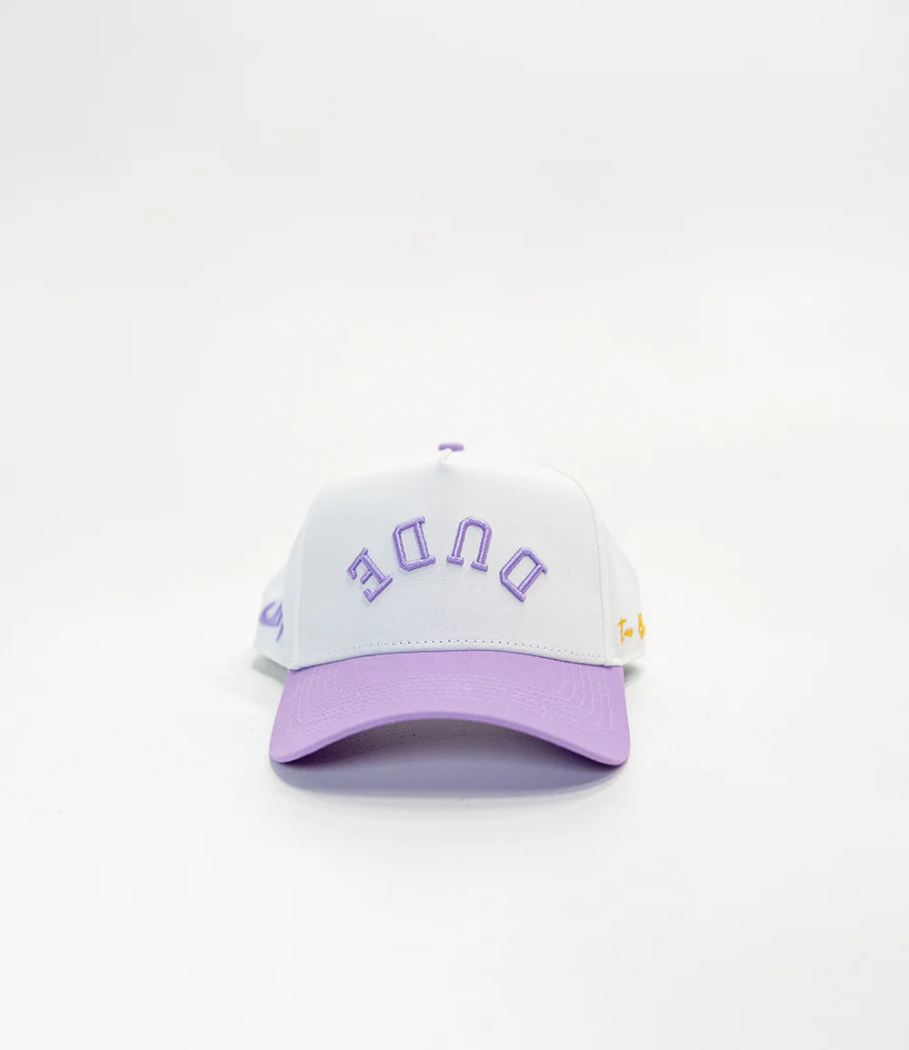 The DUDE Hat - White/Purple - Image 5